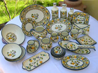 Business gift samples: pottery decorated with Tiziana September