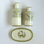 Shape: OVAL Oil, vinegar set w.tray