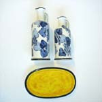 Shape: OVAL Oil, vinegar set w.tray
