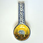 Spoon rest (PS00) - Animals with Parsley Motif on White (ANM002)