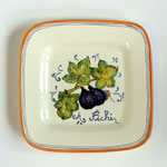 Figs. Small square plate (SQ18) - Antique Fruit (FRA001)