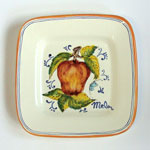 Apple. Small square plate (SQ18) - Antique Fruit (FRA001)
