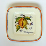 Pomegranate. Small square plate (SQ18) - Antique Fruit (FRA001)