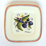 Blackberries. Small square plate (SQ18) - Antique Fruit (FRA001)