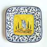 Small square plate Animali