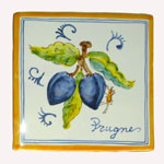 Plums. Square tiles (TS13) - Antique Fruit (FRA001)