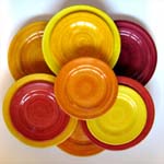 Yellow to red
