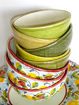 Bowls Tiziana Spring Red and Monocolore