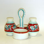 Renaissance 16 (Dark red, turqoise) - Salt and pepper set (SPP0)