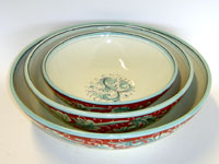 Renaissance 16 (Dark red, turqoise) - Bowls