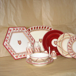 Virgilio Rosso (Fans, Ropes, Leaves, Ribbbons) with monogram