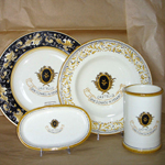 Variation of Renaissance Black and Mustard with shield and band