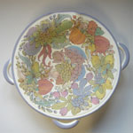 Vegetable Garden (ORT001) on Versatoio (Fruit dish - VSME) before firing
