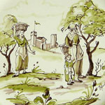 Painted Chianti landscape on plate