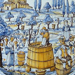Painted Chianti landscape on plate